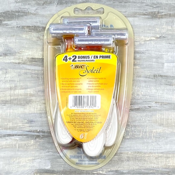 NWT Bic Soliel 6-Count 3-Blade Disposable Razors Bonus Pack Aloe Vera Shave Care - Picture 4 of 7